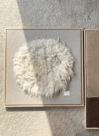 Wool on frame