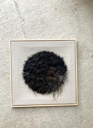 Black wool circle